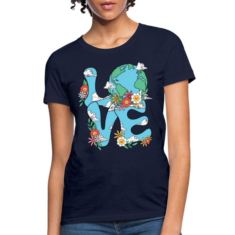 Planet's Natural Beauty Women's T-Shirt (Earth Day) - navy