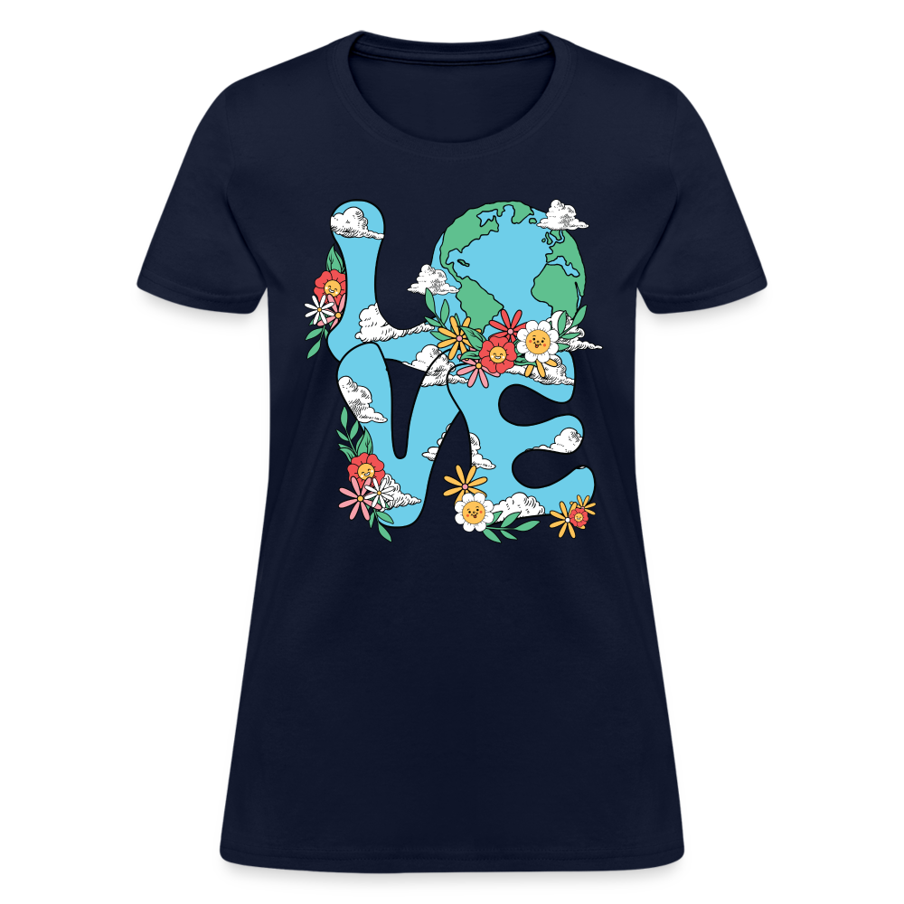 Planet's Natural Beauty Women's T-Shirt (Earth Day) - navy