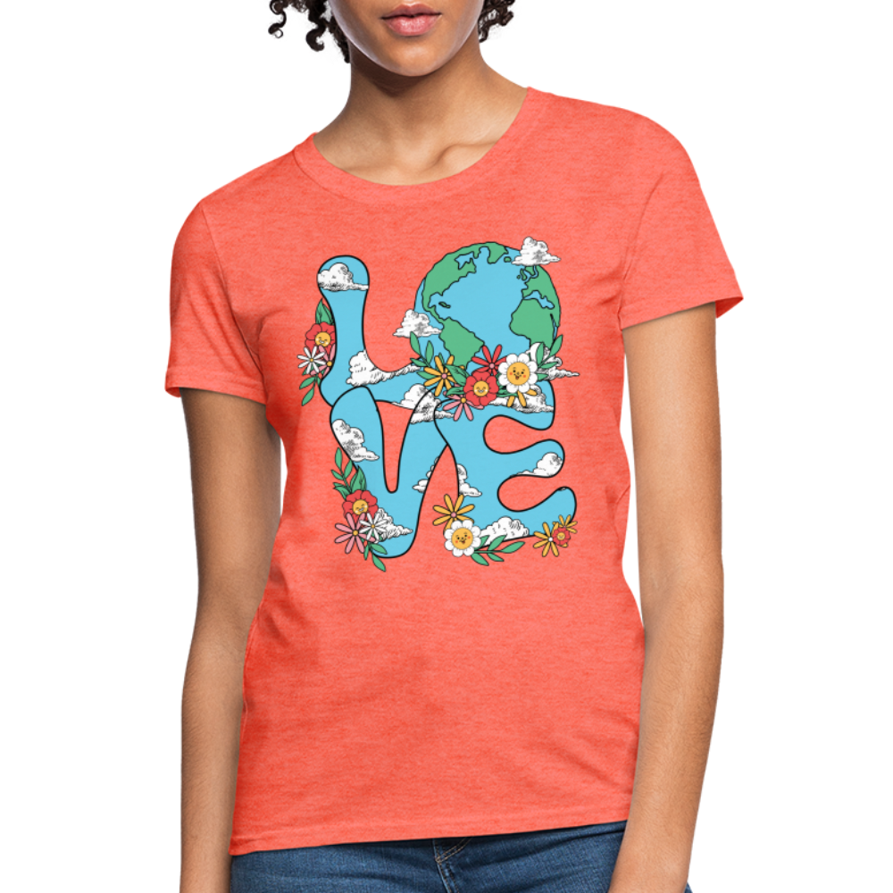 Planet's Natural Beauty Women's T-Shirt (Earth Day) - heather coral