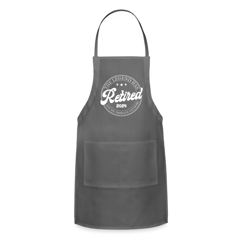 The Legend Has Retired Adjustable Apron (2024) - charcoal