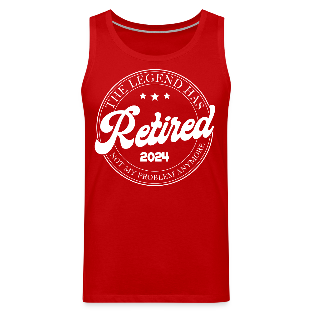 The Legend Has Retired Men’s Premium Tank Top (2024) - red