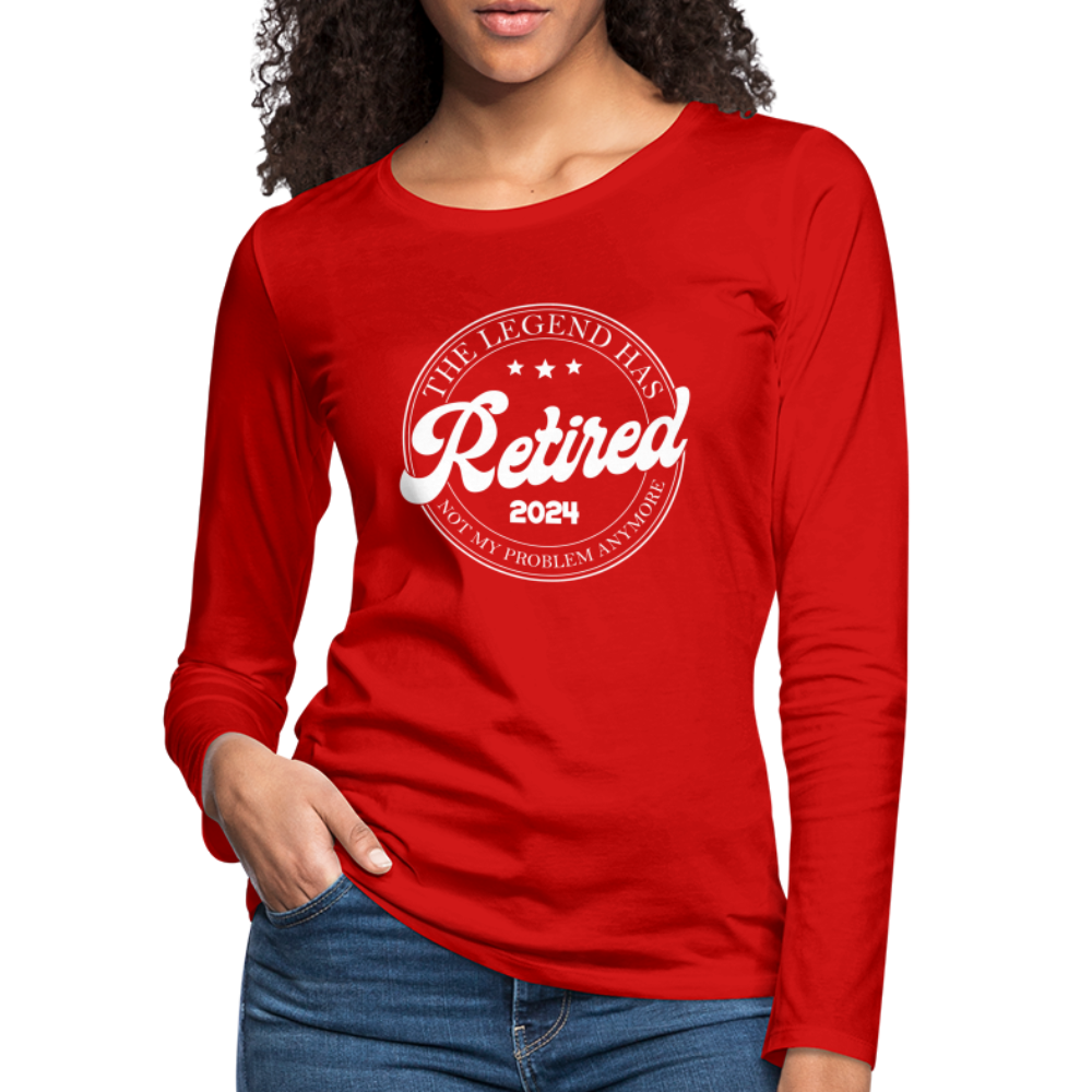 The Legend Has Retired Women's Premium Long Sleeve T-Shirt (2024) - red
