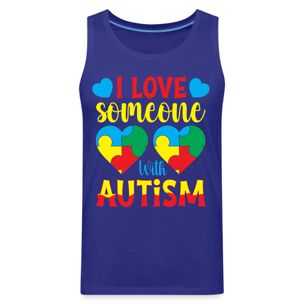 I Love Someone With Autism Men’s Premium Tank Top - royal blue