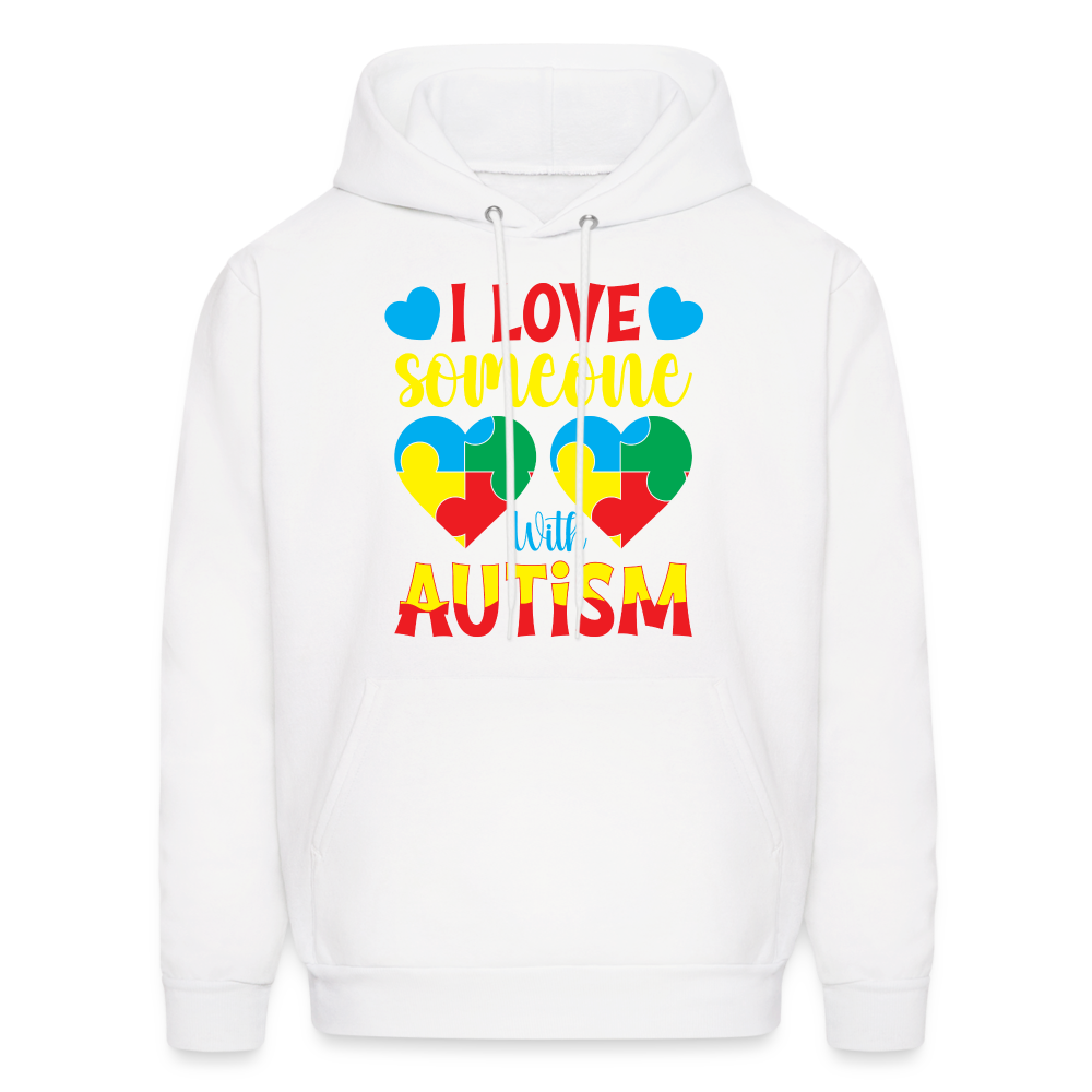 I Love Someone With Autism Hoodie - white