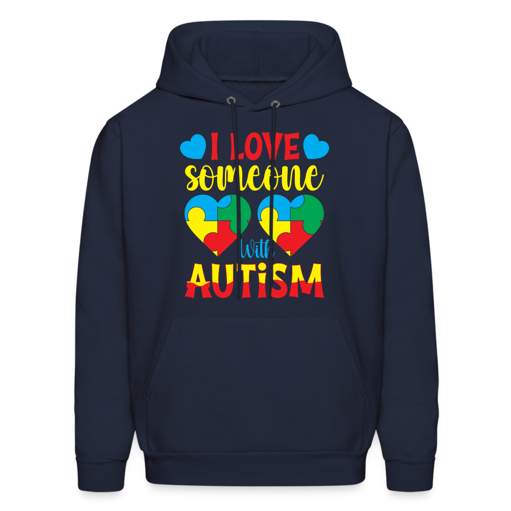 I Love Someone With Autism Hoodie - navy