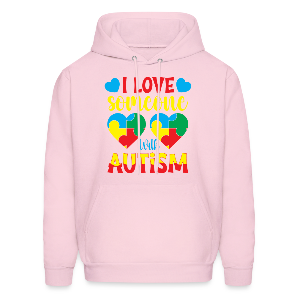 I Love Someone With Autism Hoodie - pale pink