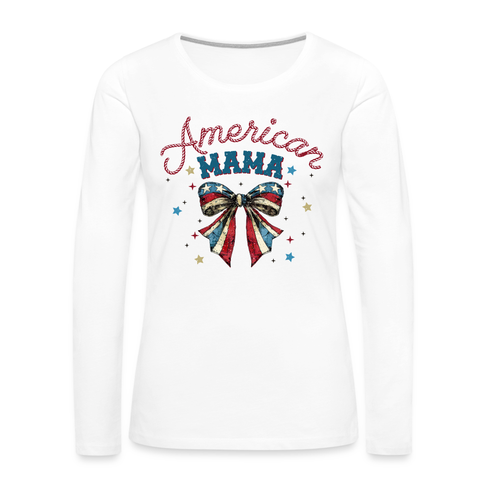 American Mama Women's Premium Long Sleeve T-Shirt - white