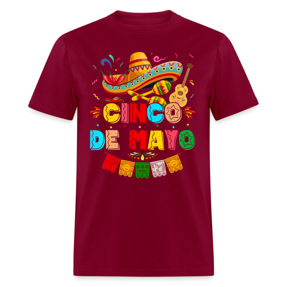 Cinco de Mayo T-Shirt - burgundy