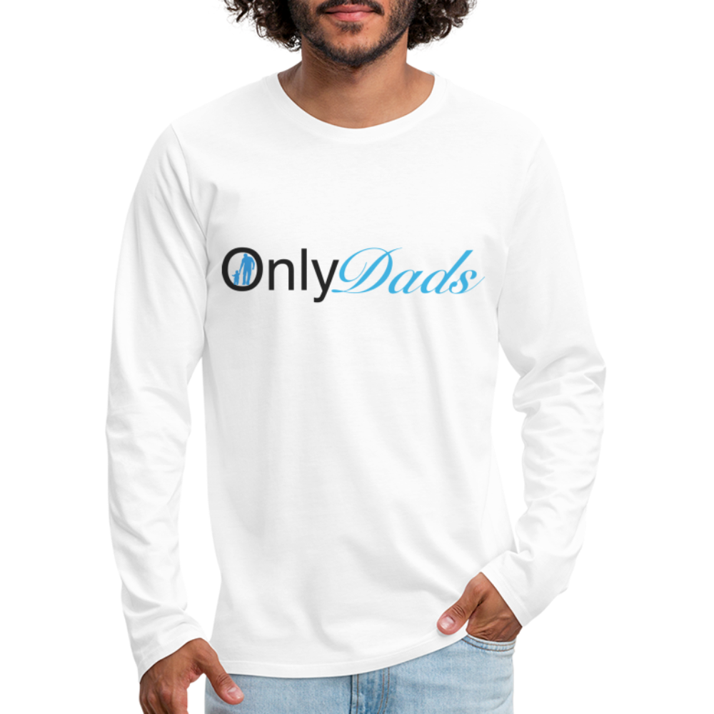 OnlyDads Men's Premium Long Sleeve T-Shirt - white