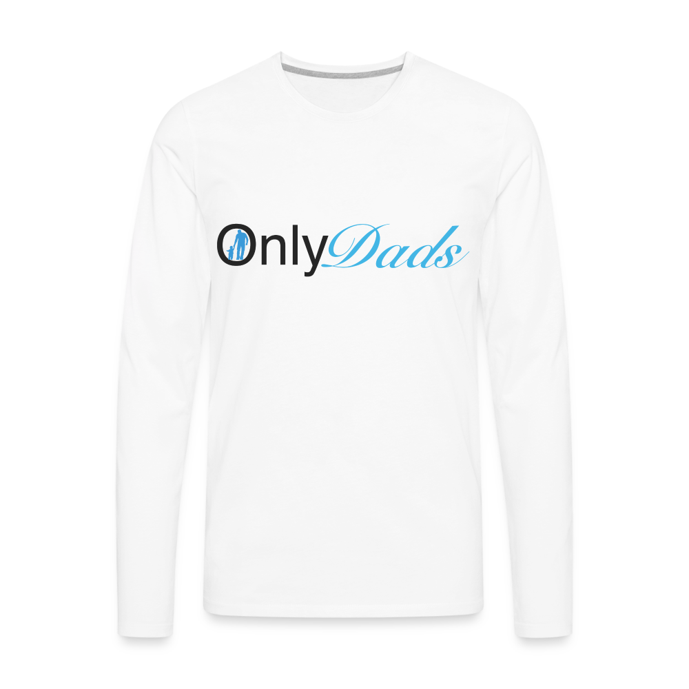 OnlyDads Men's Premium Long Sleeve T-Shirt - white