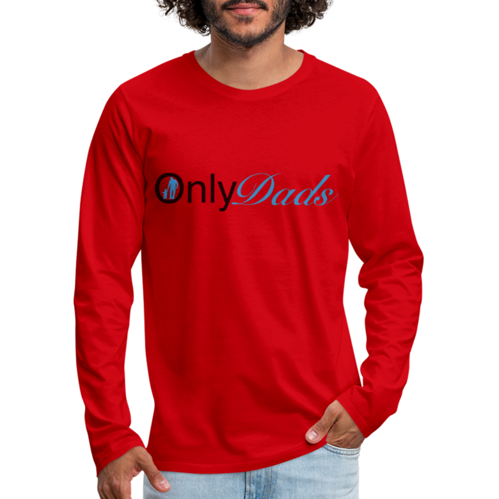 OnlyDads Men's Premium Long Sleeve T-Shirt - red