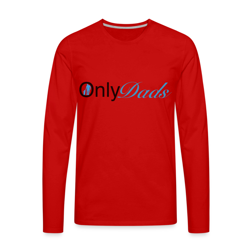 OnlyDads Men's Premium Long Sleeve T-Shirt - red
