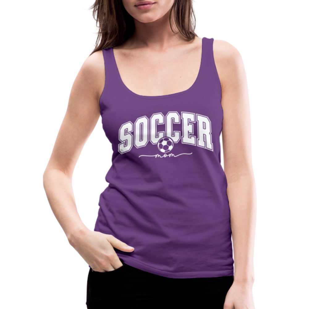 Soccer Mom Women’s Premium Tank Top - purple