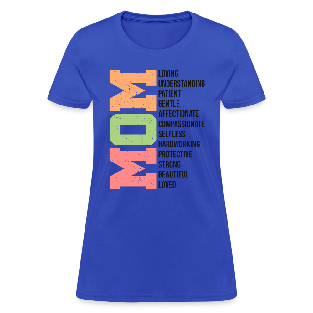 Mom Women's T-Shirt (Loving Words) - royal blue
