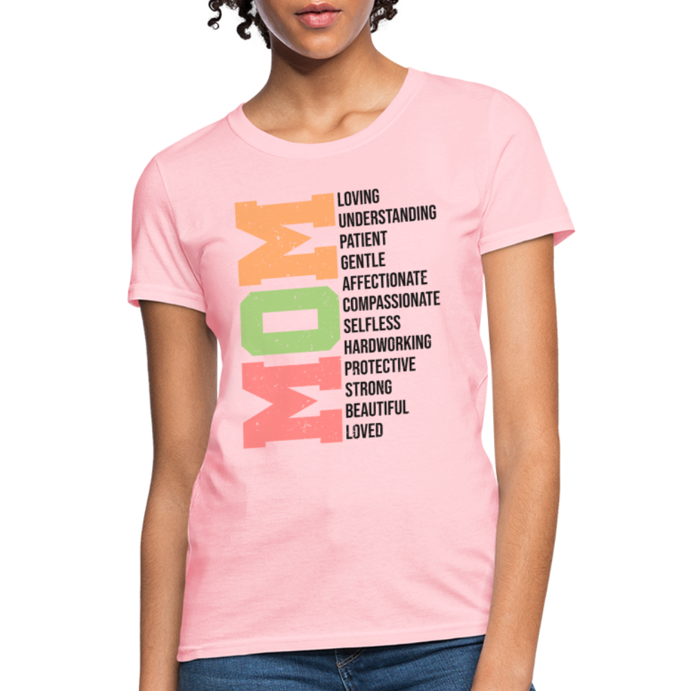 Mom Women's T-Shirt (Loving Words) - pink