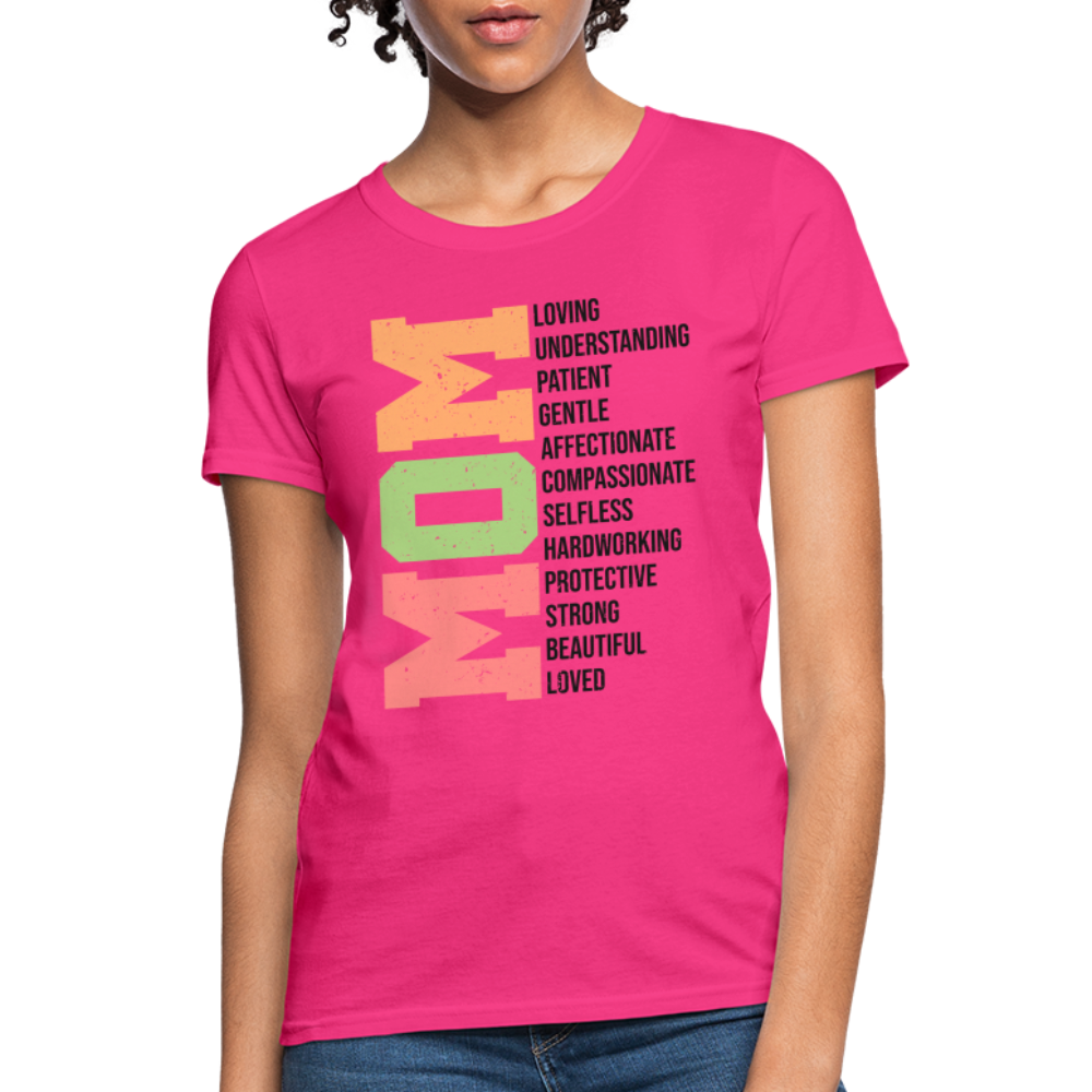 Mom Women's T-Shirt (Loving Words) - fuchsia