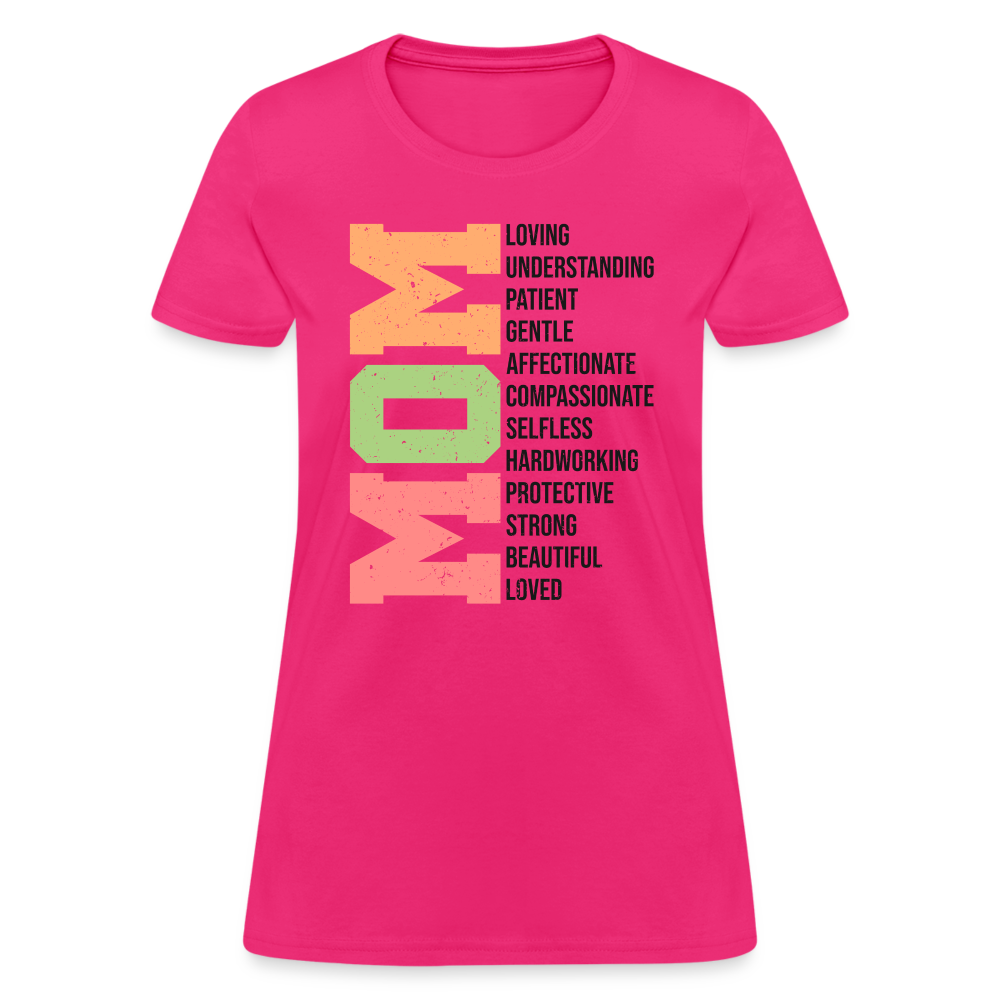 Mom Women's T-Shirt (Loving Words) - fuchsia
