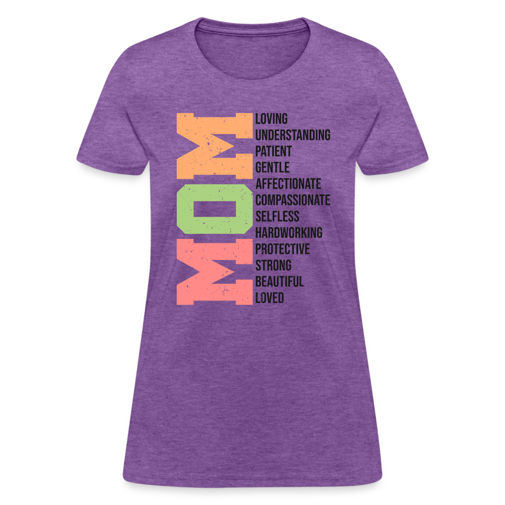 Mom Women's T-Shirt (Loving Words) - purple heather