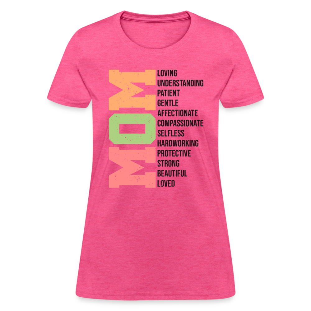 Mom Women's T-Shirt (Loving Words) - heather pink