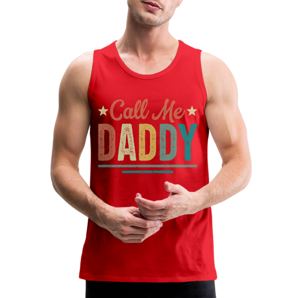 Call Me Daddy Premium Tank Top - red