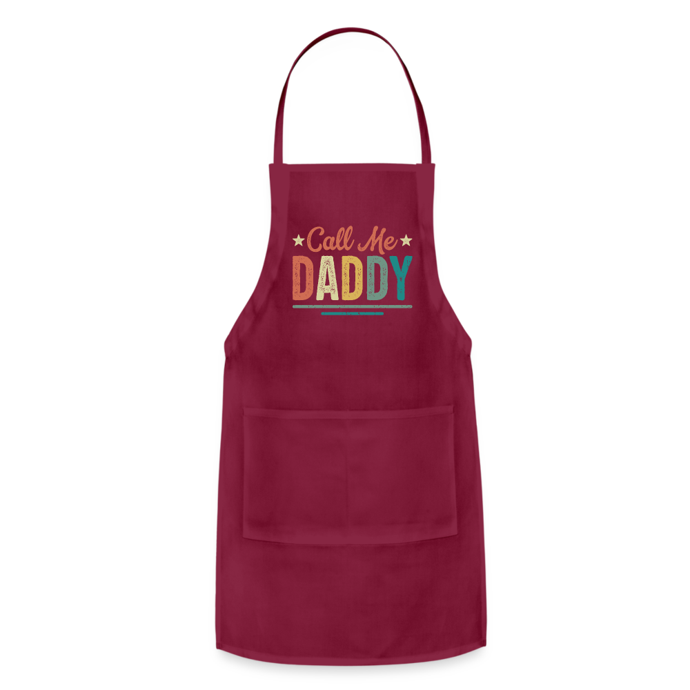 Call Me Daddy Apron - burgundy