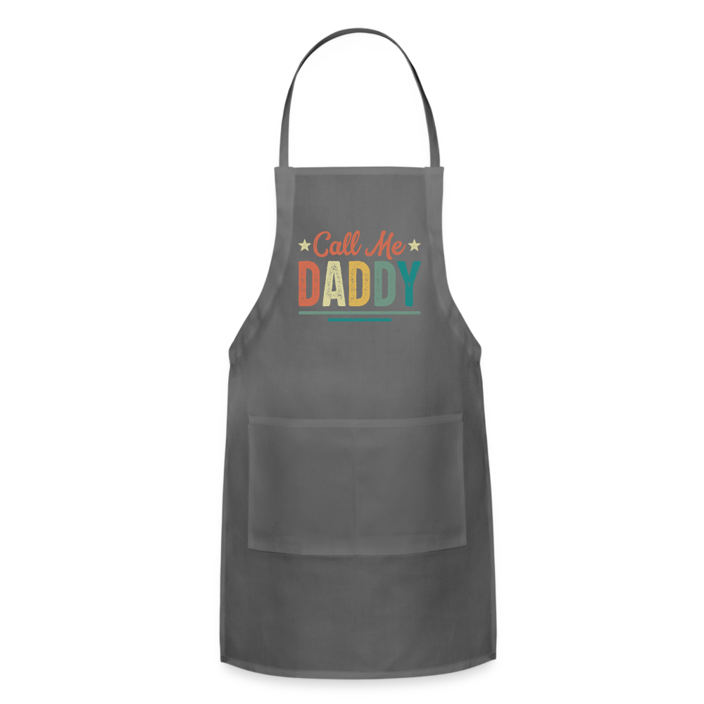 Call Me Daddy Apron - charcoal