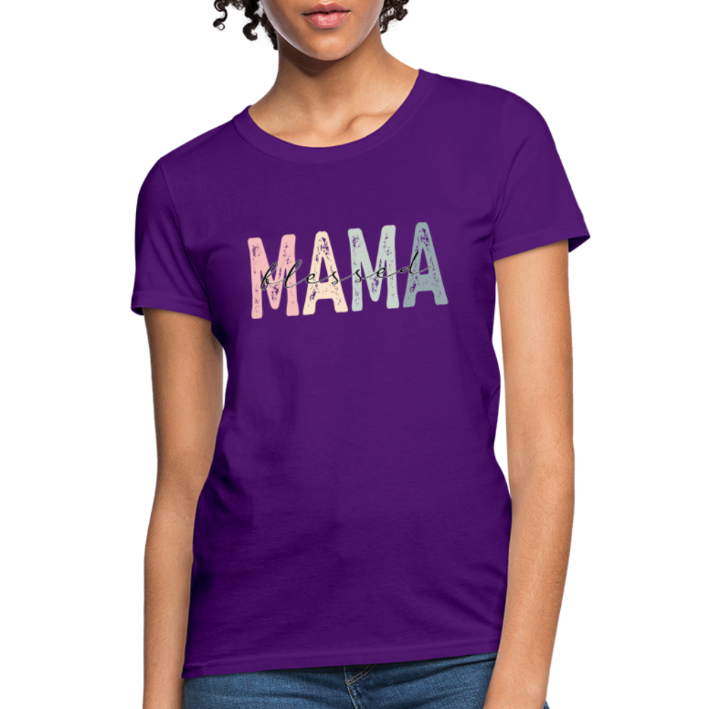 Blessed Mama Women's T-Shirt - purple