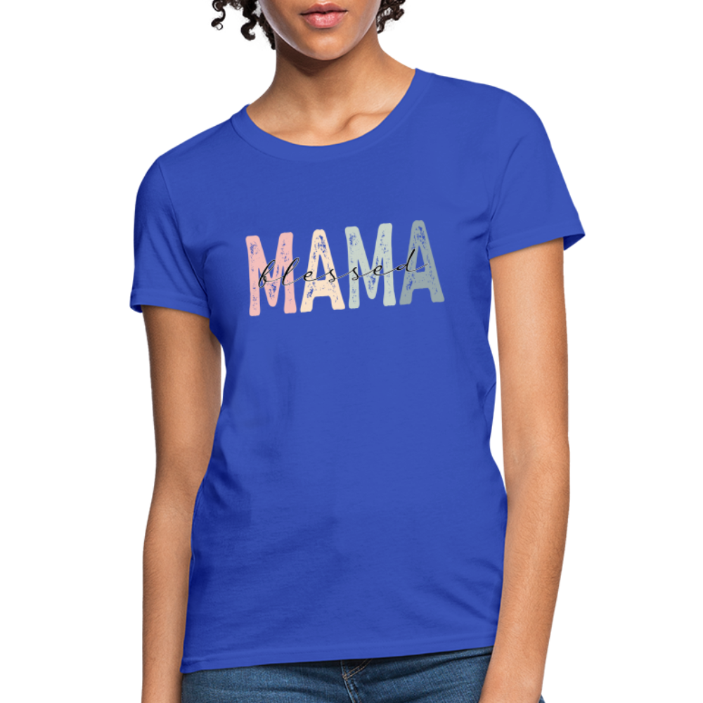 Blessed Mama Women's T-Shirt - royal blue