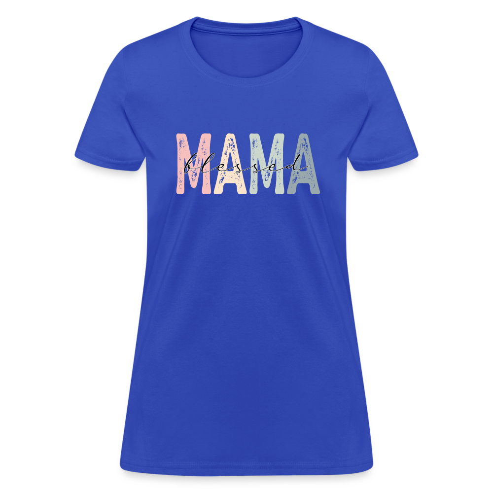 Blessed Mama Women's T-Shirt - royal blue