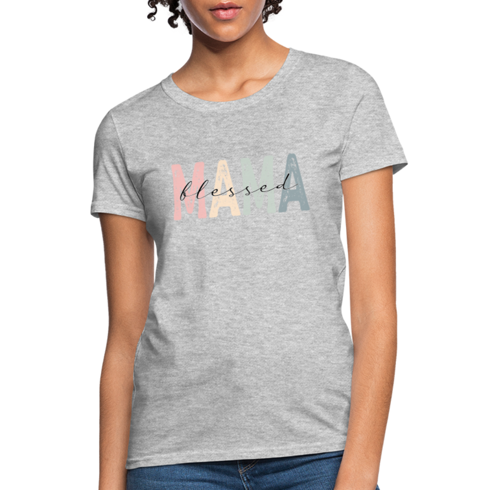 Blessed Mama Women's T-Shirt - heather gray