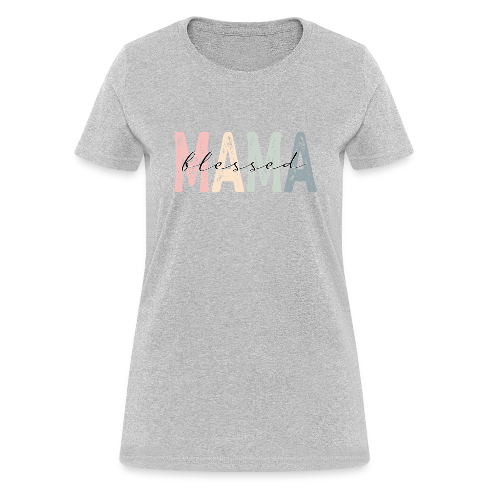 Blessed Mama Women's T-Shirt - heather gray
