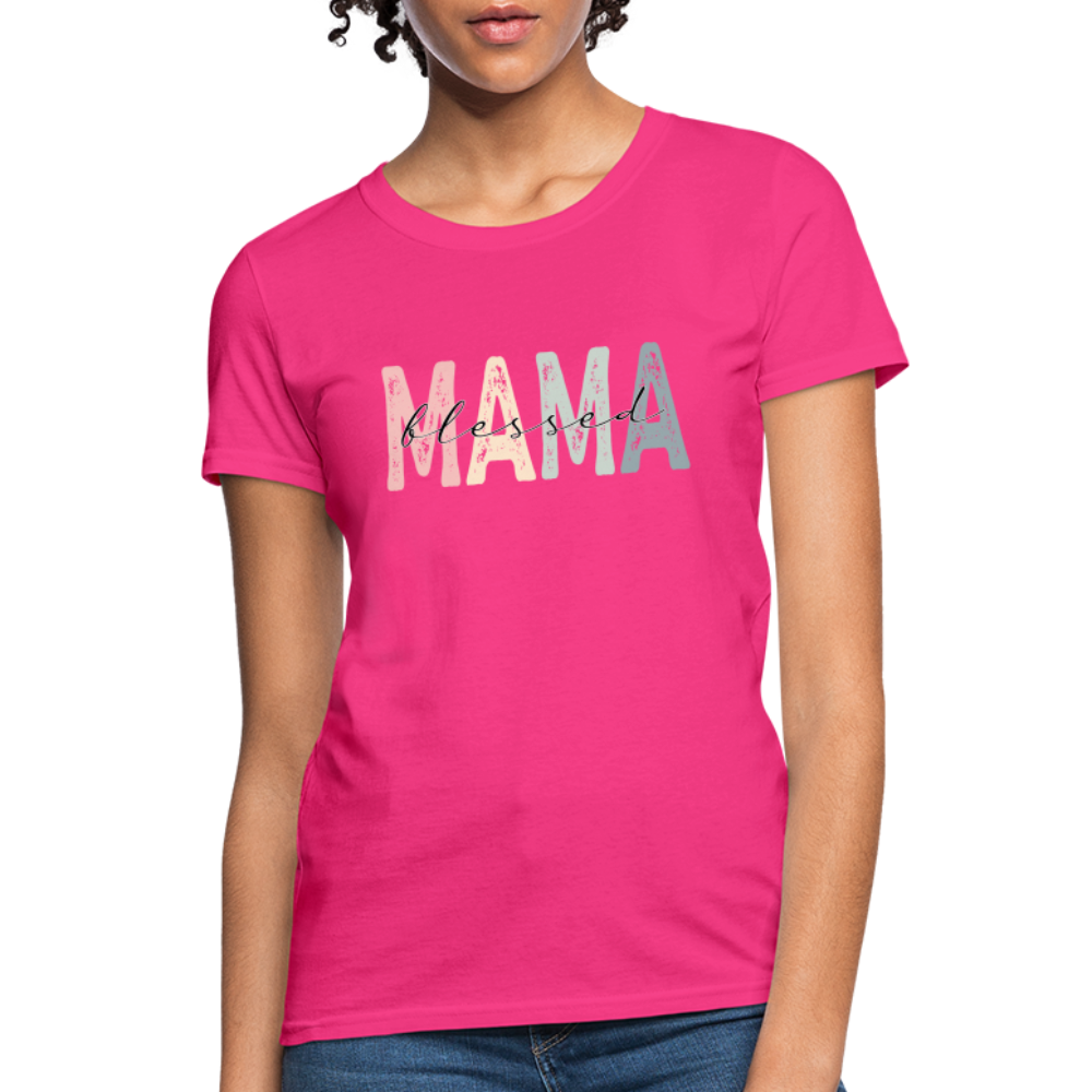 Blessed Mama Women's T-Shirt - fuchsia