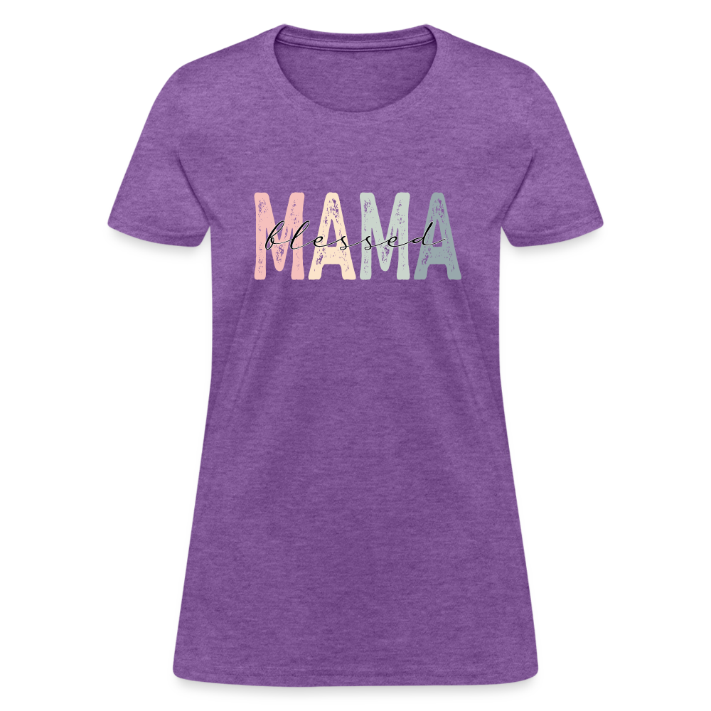 Blessed Mama Women's T-Shirt - purple heather