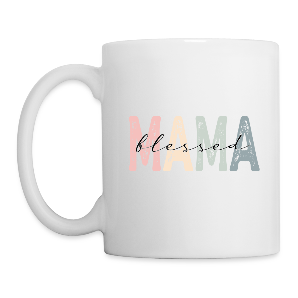 Blessed Mama Coffee Mug - white