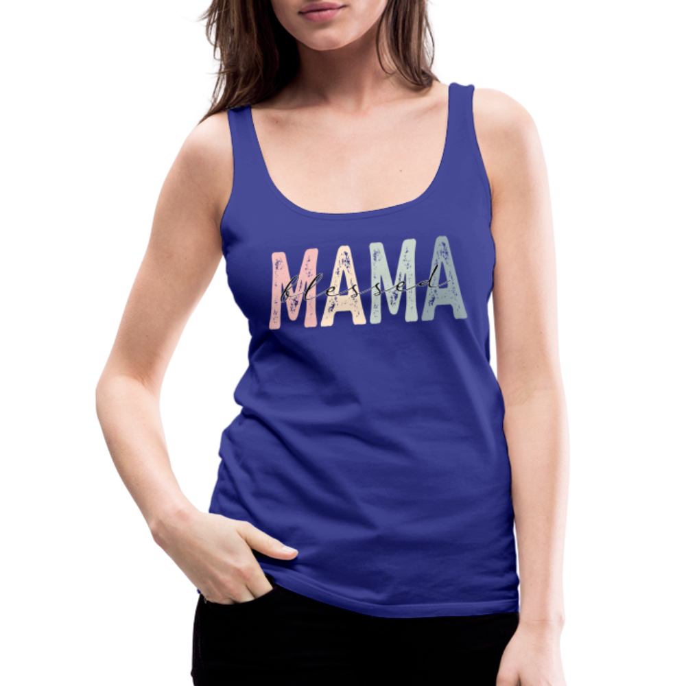 Blessed Mama Women’s Premium Tank Top - royal blue