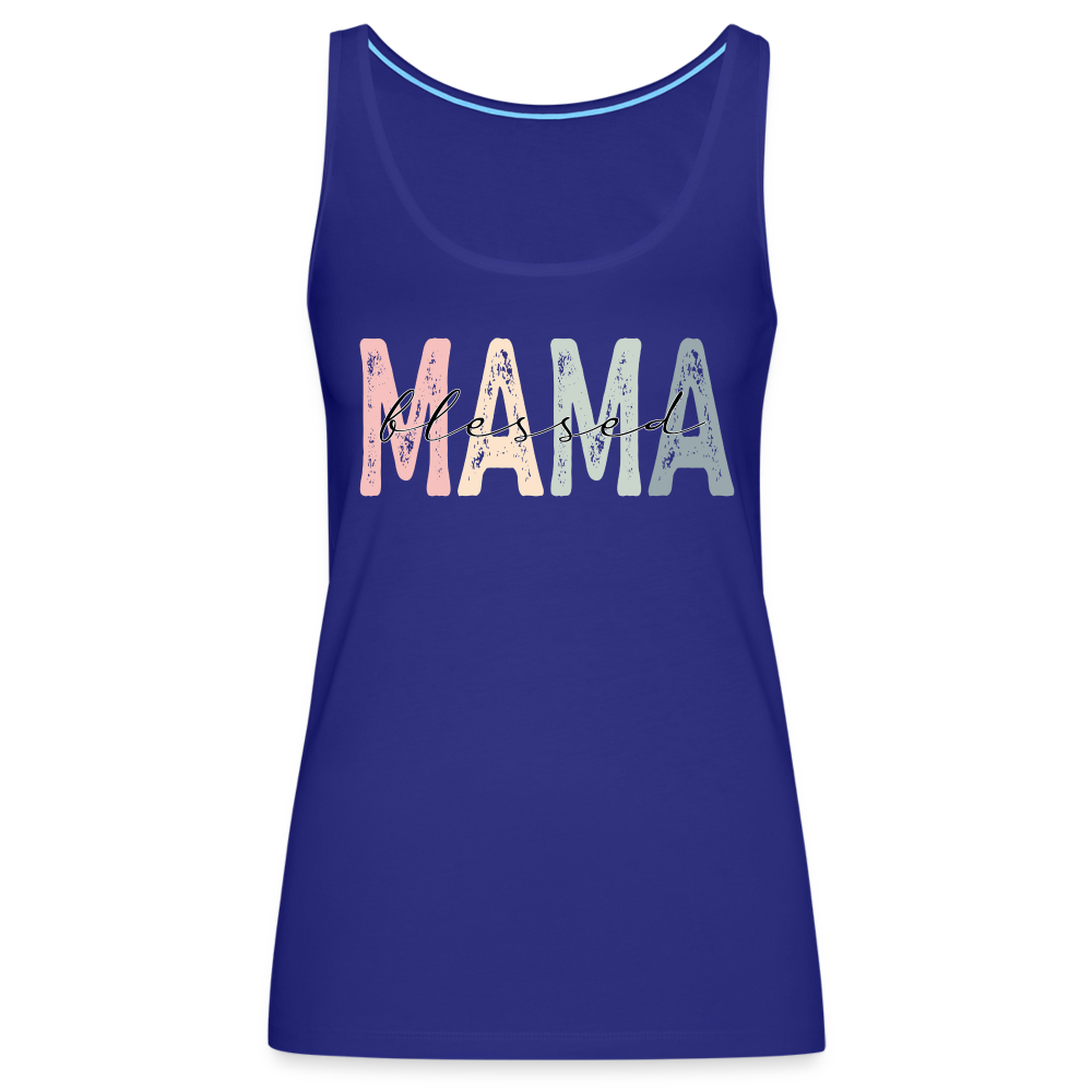 Blessed Mama Women’s Premium Tank Top - royal blue