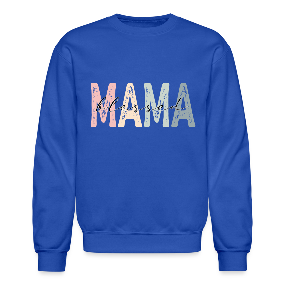 Blessed Mama Sweatshirt - royal blue