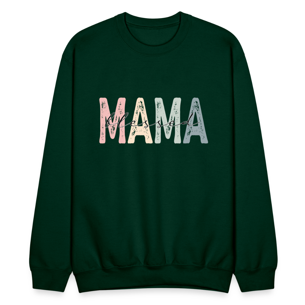 Blessed Mama Sweatshirt - forest green