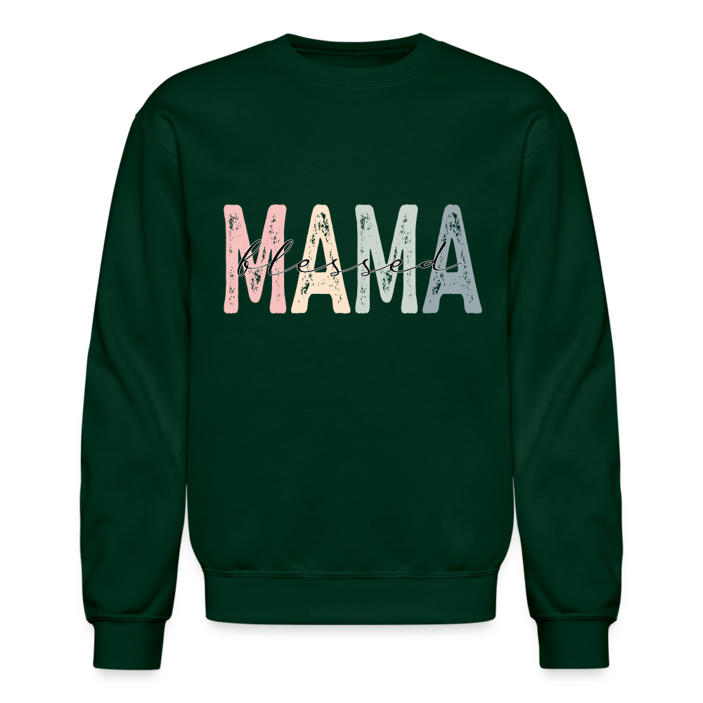 Blessed Mama Sweatshirt - forest green