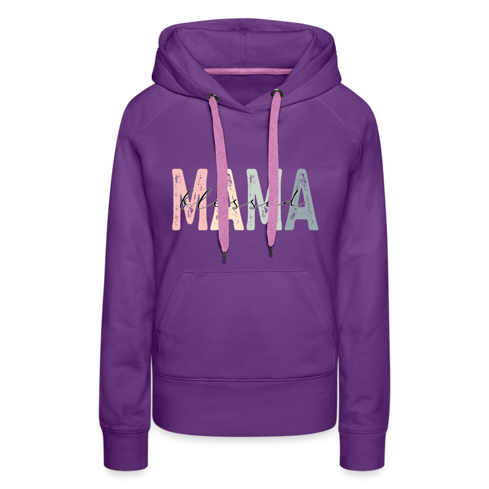 Blessed Mama Women’s Premium Hoodie - purple 