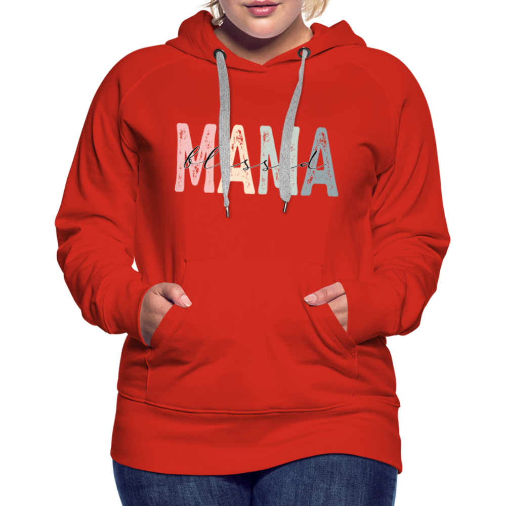Blessed Mama Women’s Premium Hoodie - red