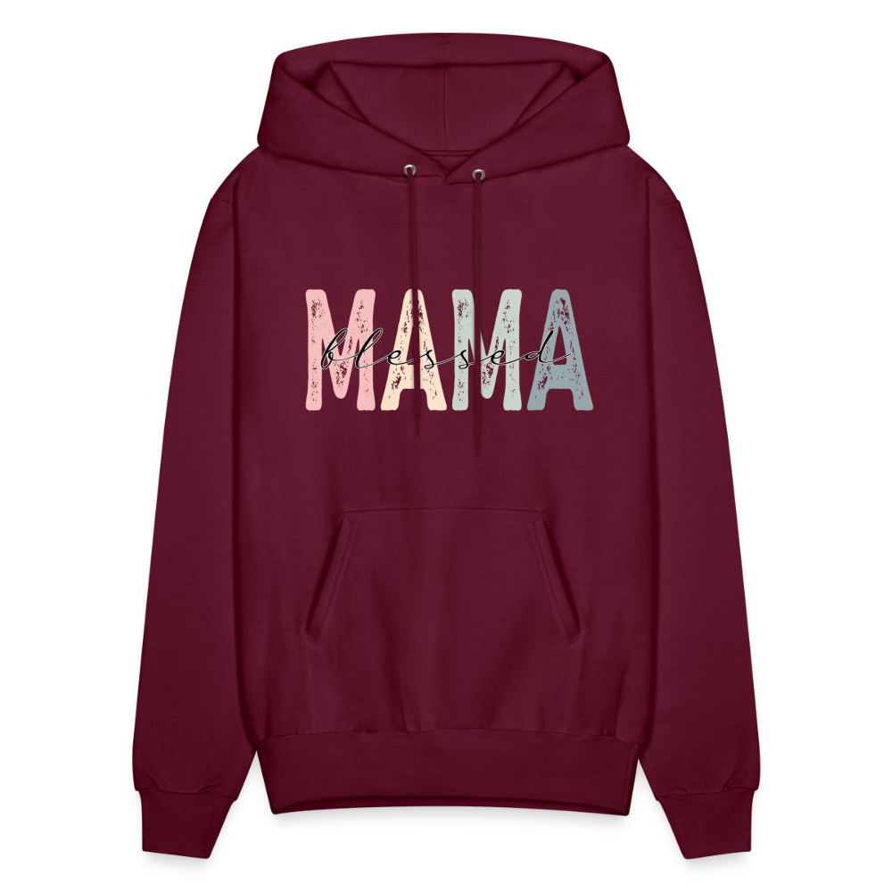 Blessed Mama Hoodie - burgundy