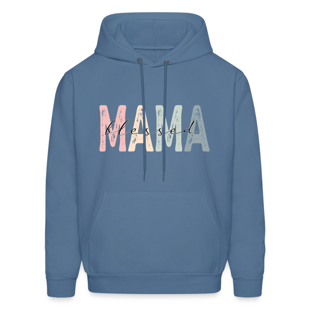 Blessed Mama Hoodie - denim blue
