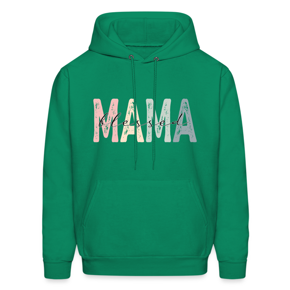 Blessed Mama Hoodie - kelly green