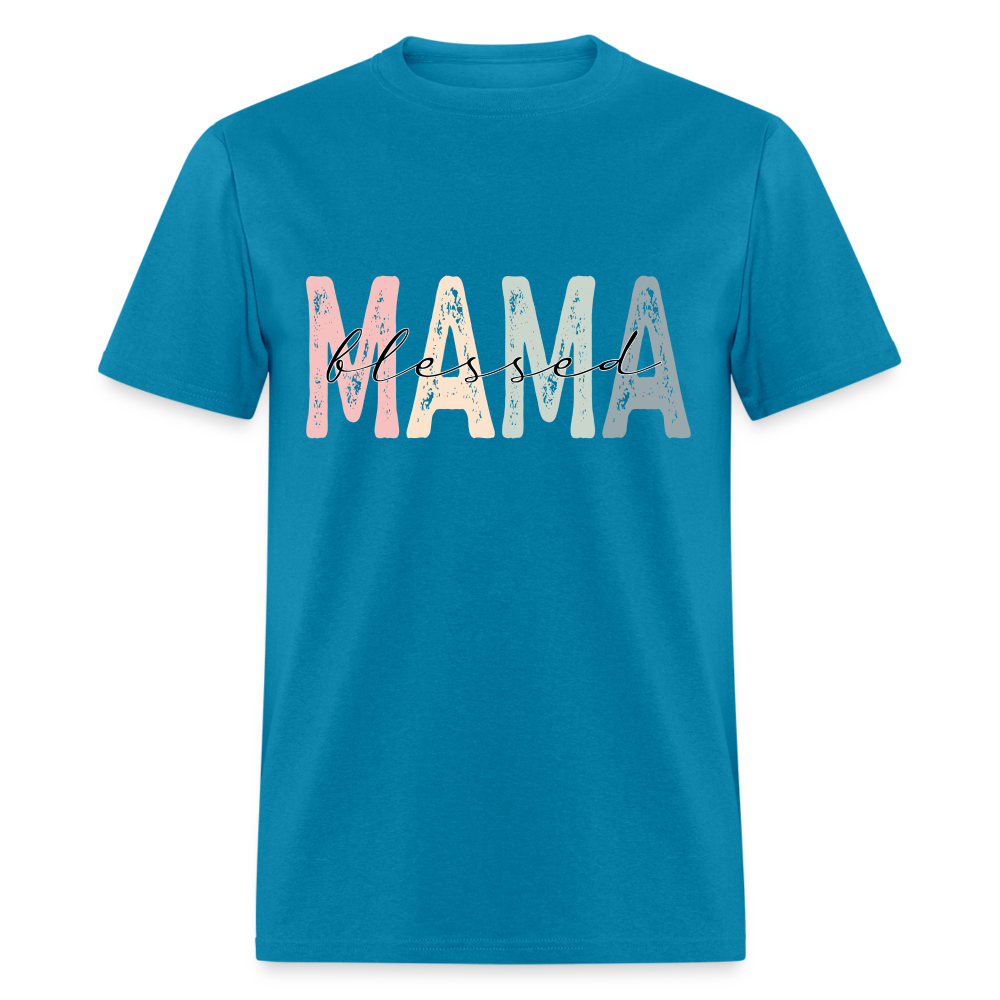 Blessed Mama Unisex Classic T-Shirt - turquoise