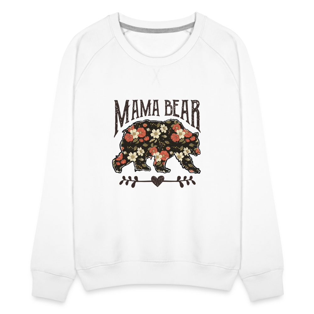 Mama Bear Premium Sweatshirt (Floral Design) - white