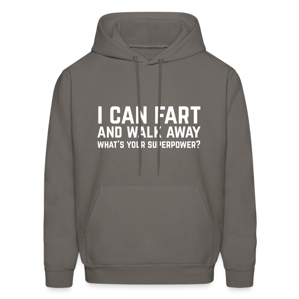 I Can Fart and Walk Away Hoodie (Superpower) - asphalt gray