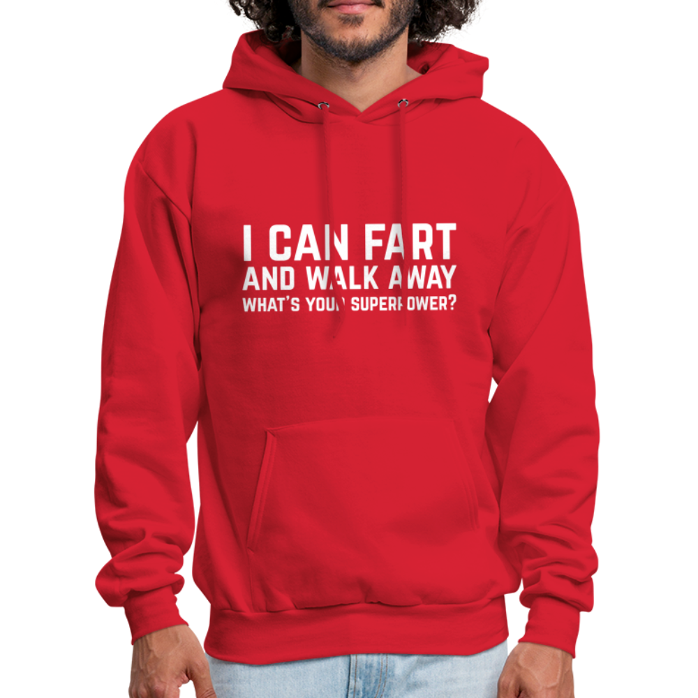 I Can Fart and Walk Away Hoodie (Superpower) - red