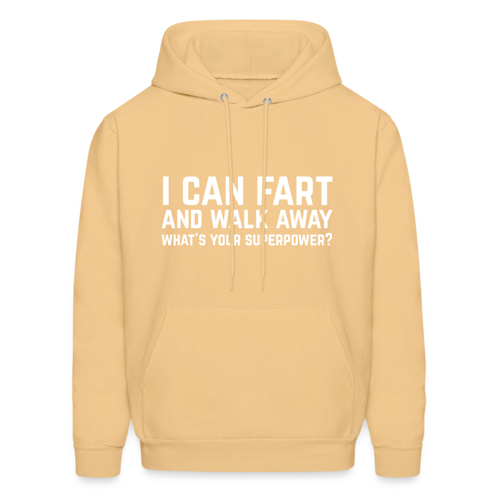 I Can Fart and Walk Away Hoodie (Superpower) - light yellow