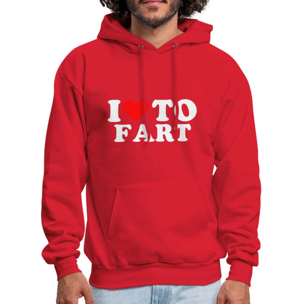 I Love To Fart Hoodie - red